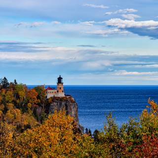 Lighthouse autumn wallpaper