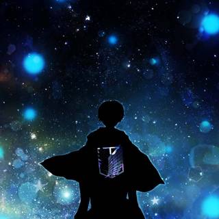 Blue anime iPhone wallpaper