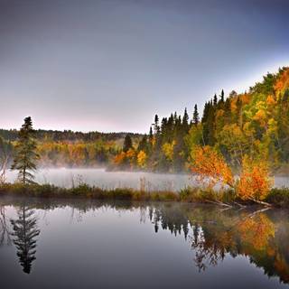 Calm autumn landscape wallpaper