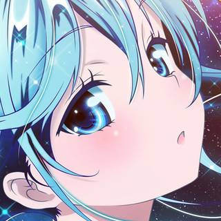 Blue anime iPhone wallpaper