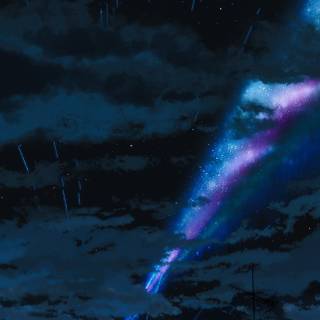 Blue anime iPhone wallpaper