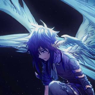 Blue anime iPhone wallpaper