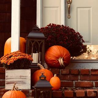 iPhone autumn pumpkin wallpaper