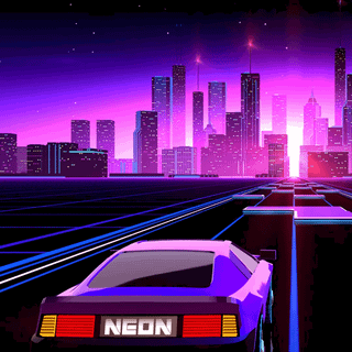 Car retrowave wallpaper