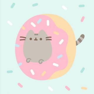 Donut cat wallpaper