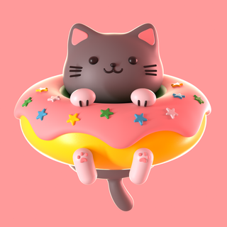 Donut cat wallpaper