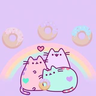Donut cat wallpaper