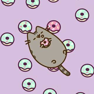 Donut cat wallpaper