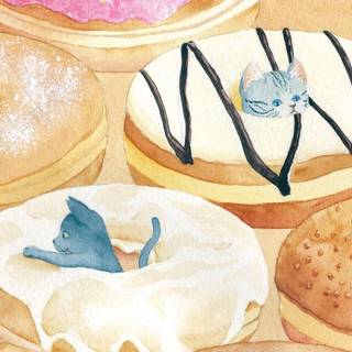 Donut cat wallpaper