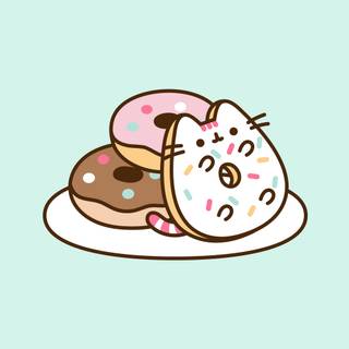 Donut cat wallpaper