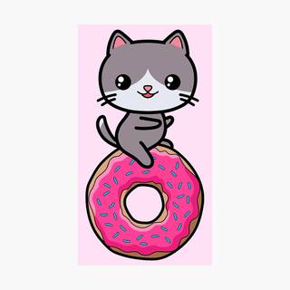 Donut cat wallpaper