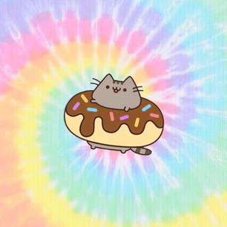 Donut cat wallpaper