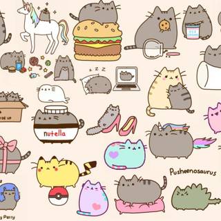 Donut cat wallpaper