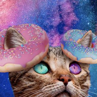 Donut cat wallpaper
