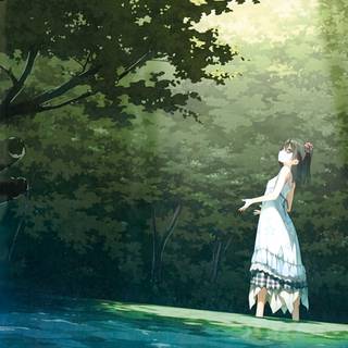 Anime forest girl wallpaper