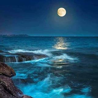 Moon rising wallpaper