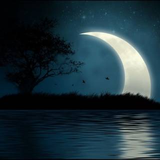 Moon rising wallpaper