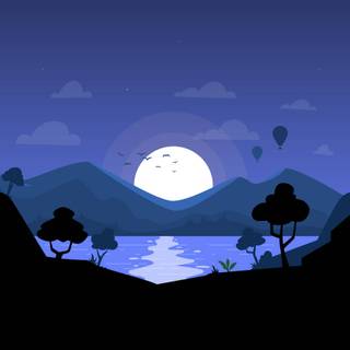 Moon rising wallpaper