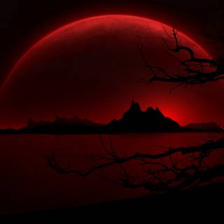 Moon rising wallpaper