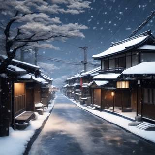 Japan winter aesthetic wallpaper