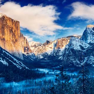 Winter sunrise 4k wallpaper