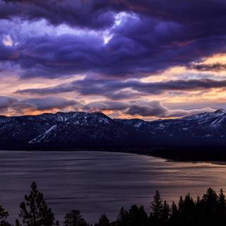 Winter sunrise 4k wallpaper