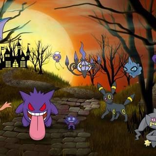 Halloween Pokémon PC wallpaper