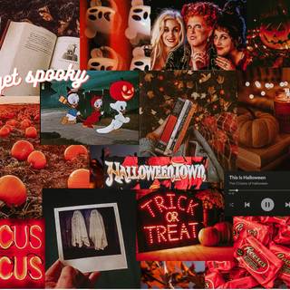 Scary Halloween collage wallpaper