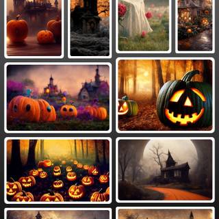 Scary Halloween collage wallpaper