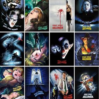 Scary Halloween collage wallpaper