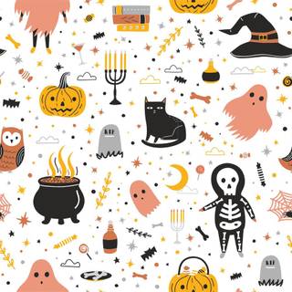 Halloween pattern desktop wallpaper