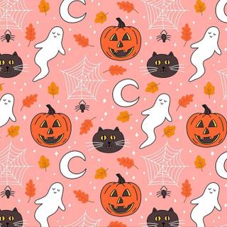 Halloween pattern desktop wallpaper