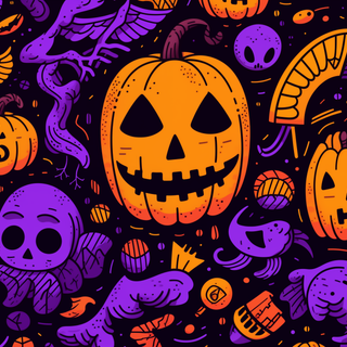 Halloween pattern desktop wallpaper