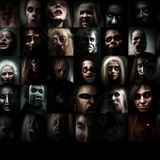 Scary Halloween collage wallpaper