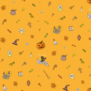 Halloween pattern desktop wallpaper