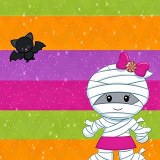 Cute Halloween mummy wallpaper