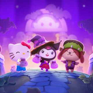 Cute Kuromi Halloween wallpaper