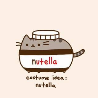 Nutella cat wallpaper
