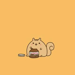 Nutella cat wallpaper