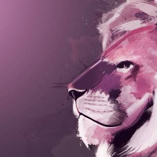 Pink lion wallpaper