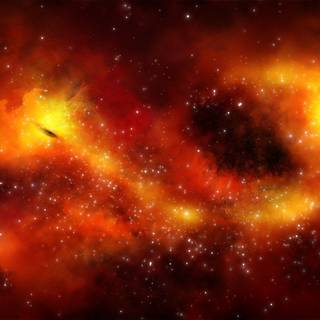 Orange planet wallpaper