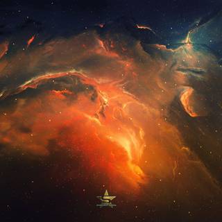 Orange planet wallpaper