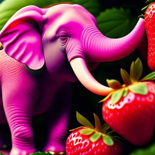 Strawberry elephant wallpaper
