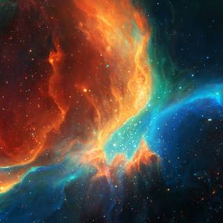 Orange planet wallpaper