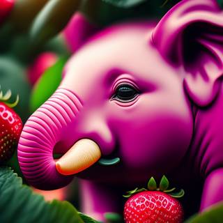 Strawberry elephant wallpaper