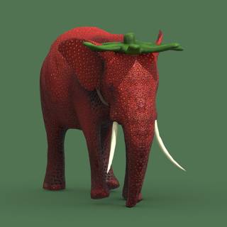 Strawberry elephant wallpaper