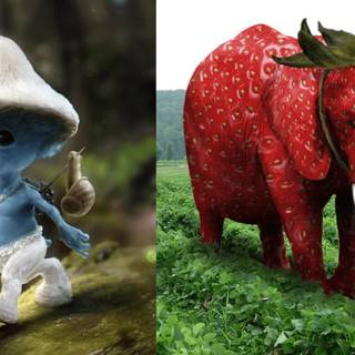 Strawberry elephant wallpaper