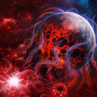 Orange planet wallpaper