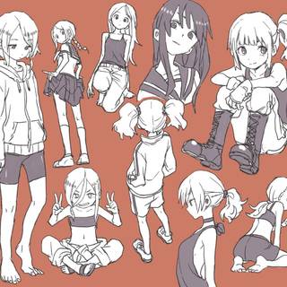 Anime poses wallpaper