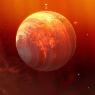 Orange planet wallpaper
